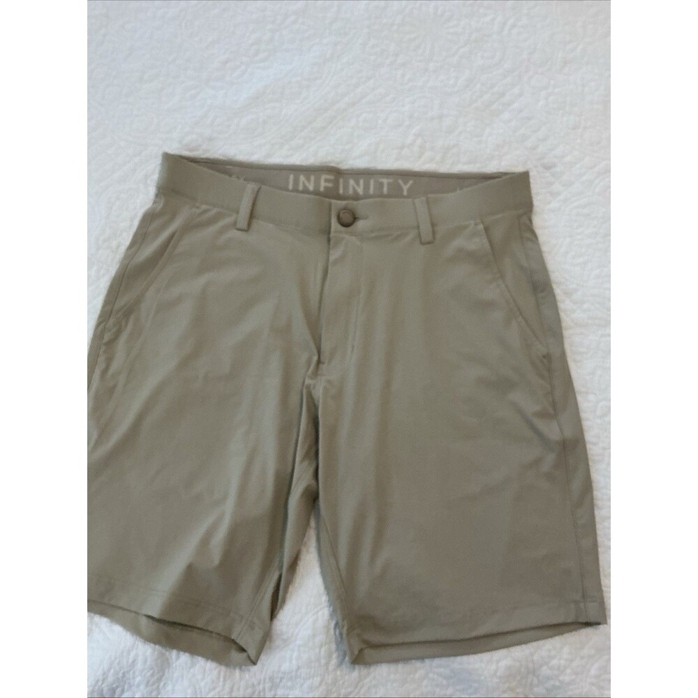 Infinity Linearflex Performance Shorts 30 Tan Moisture Wicking 4-Way Stretch